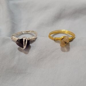 Crystal Wire Wrapped Rings